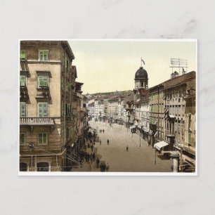 Fiume, der Corso, Kroatien, Österreich-Ungarn-Klas Postkarte