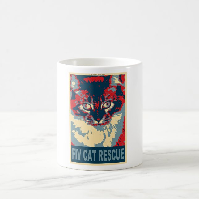 fiv Katzenrettungs-Logoschale Tasse (Mittel)