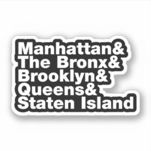 Five Boroughs ~ New York City Aufkleber
