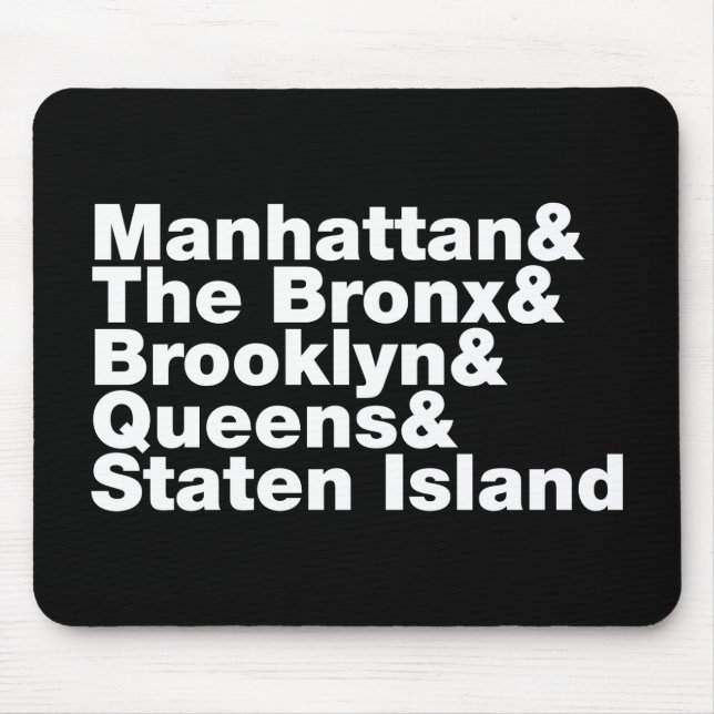 Five Boroughs ~ New York City Mousepad (Vorne)