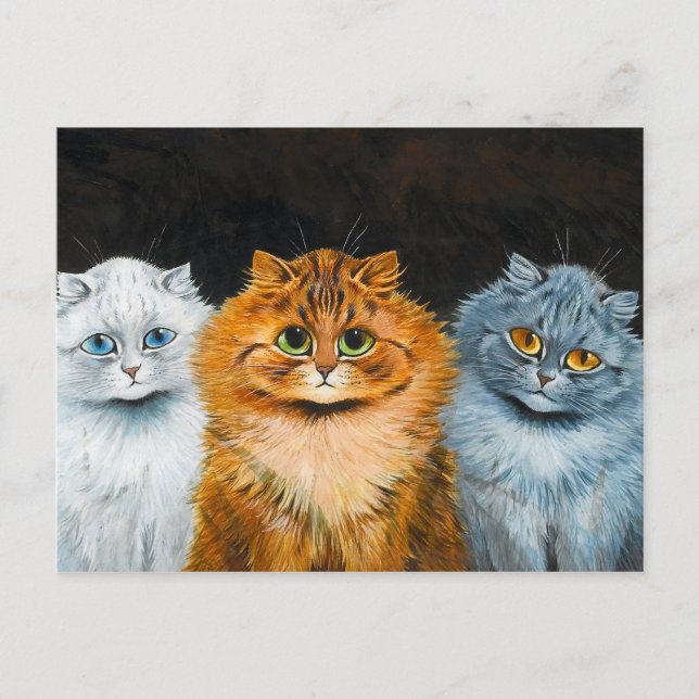 Five Cats by Louis Wain Postkarte (Vorderseite)