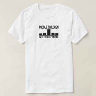 Five Children Middle Child Middle Finger Joke T-Shirt