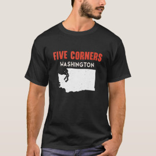 Five Corners Washington USA Staat America Travel W T-Shirt