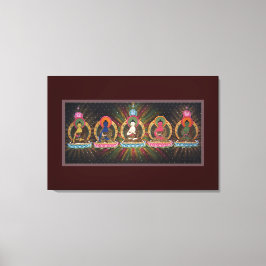 Five Dhyani Buddhas Wrapped Canvas Leinwanddruck
