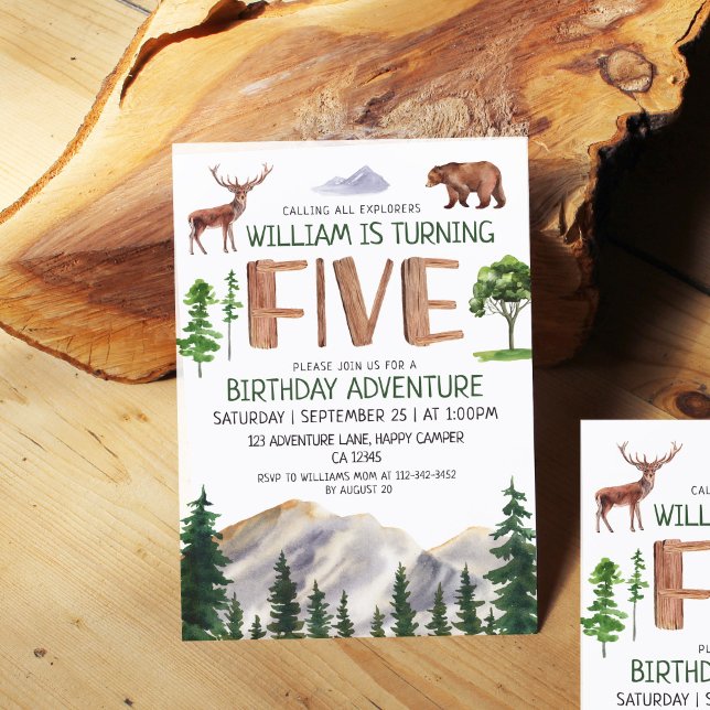 Five Explorer Boy Geburtstag Einladung (Von Creator hochgeladen)