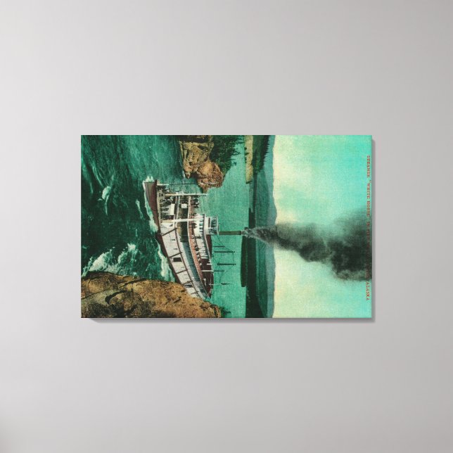 Five Finger Rapids mit Steamer White Horse Leinwanddruck (Vorderseite)