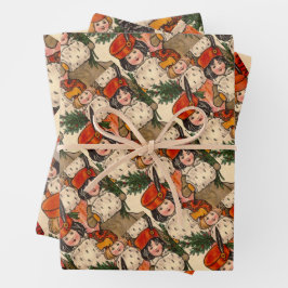 Five Girls With Furry Muffs - Florence Hardy Geschenkpapier Set