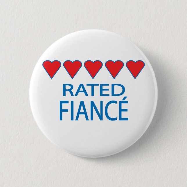 Five Heart Fiancé Button (Vorderseite)