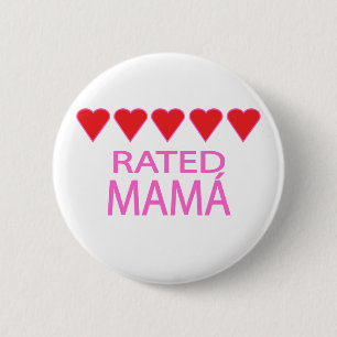 Five Heart Mamá Button