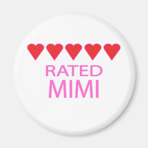 Five Heart Mimi Magnet