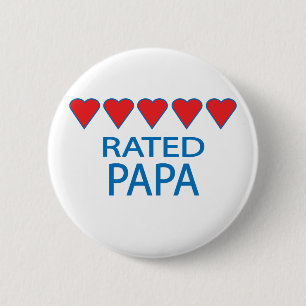 Five Heart Papa Button
