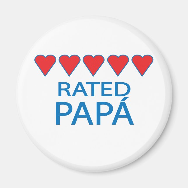 Five Heart Papá Magnet (Vorne)