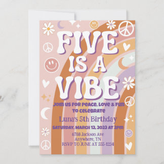 Five is a Vibe 5. Geburtstagseinladung Einladung