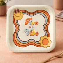 Five is a Vibe Retro Regenbogen Gänseblümchen 5. G