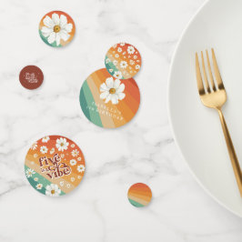 Five ist ein Vibe 5. Geburtstag | Retro Daisy Rain Konfetti