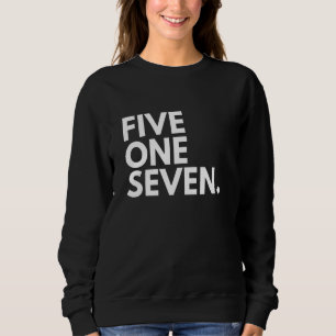 FIVE ONE SEVEN Vorwahl 517 Lansing MI Michigan U Sweatshirt