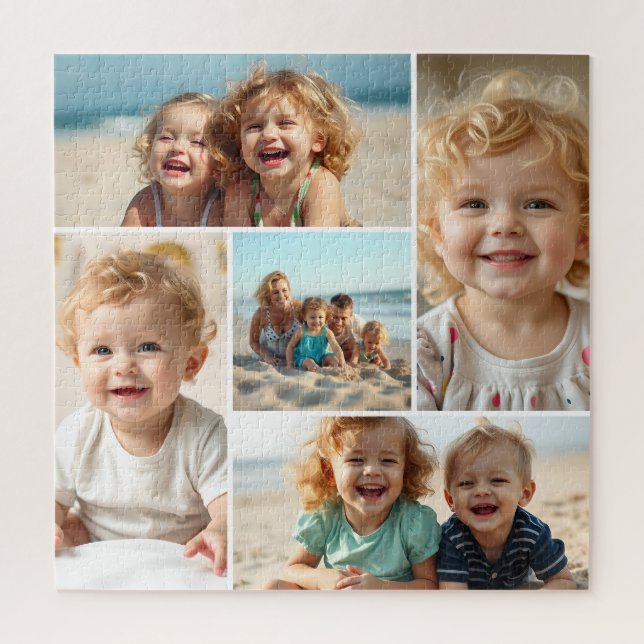 Five Photo Template | Personalized Family Puzzle  (Vertikal)