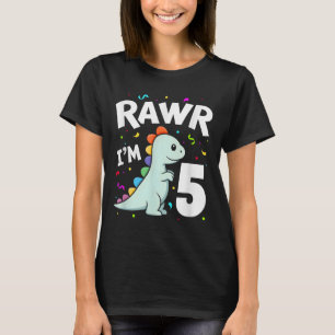 Five Rawr Im 5 Jahre alt T-rex Dinosaur 5. Geburts T-Shirt