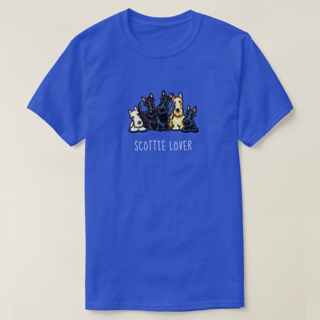 Five Scottish Terrier Lover T-Shirt (Design vorne)