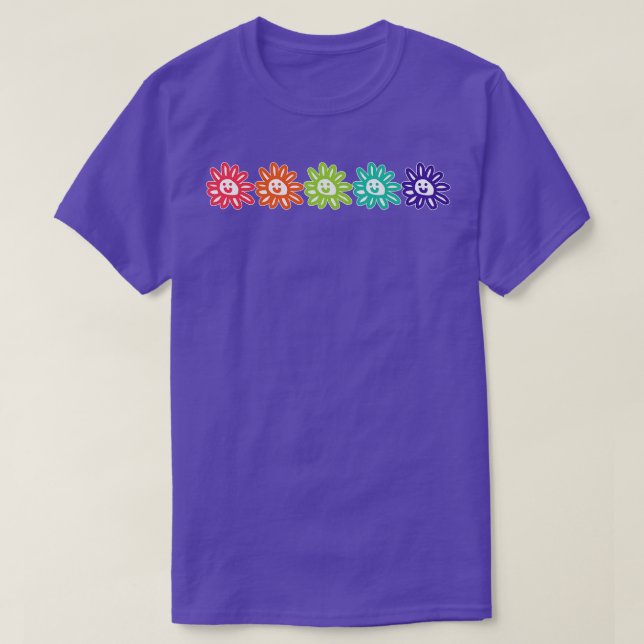 Five Smiley Daisy Blume Graphic T-Shirt (Design vorne)