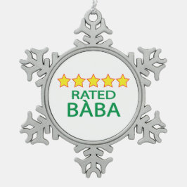 Five Star Bàba Schneeflocken Zinn-Ornament