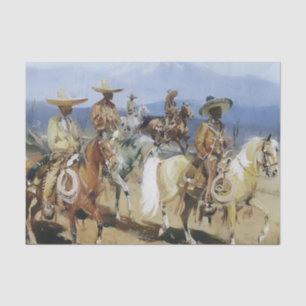 Five Vaqueros on Horseback von Edward Borein Seidenpapier