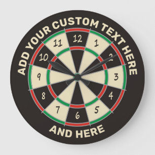 Fives Dart Board Große Wanduhr