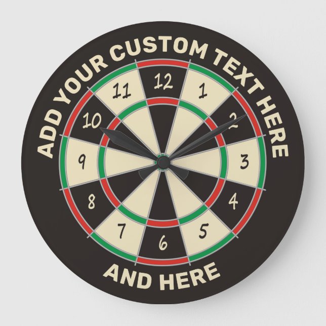 Fives Dart Board Große Wanduhr (Vorderseite)