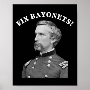 Fix Bayonets Zivil War Zitat Joshua Chamberlain Poster