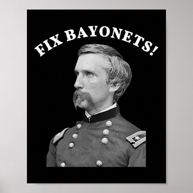 Fix Bayonets Zivil War Zitat Joshua Chamberlain Poster (Vorne)