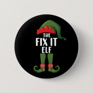 Fix It Elf Family Matching Group Weihnachten Button