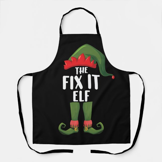 Fix It Elf Family Matching Group Weihnachten Schürze (Vorderseite)