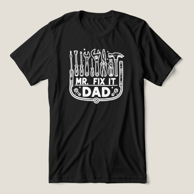 Fix It Vater Vatertag Tri-Blend Shirt (Design Vorderseite)