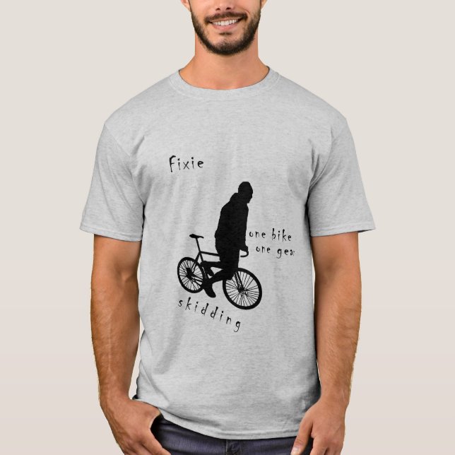 Fixie - ein Fahrrad eins Gang-Gleiter T-Shirt (Vorderseite)