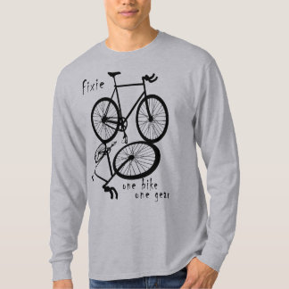 Fixie - ein Gang des Fahrrades eins T-Shirt