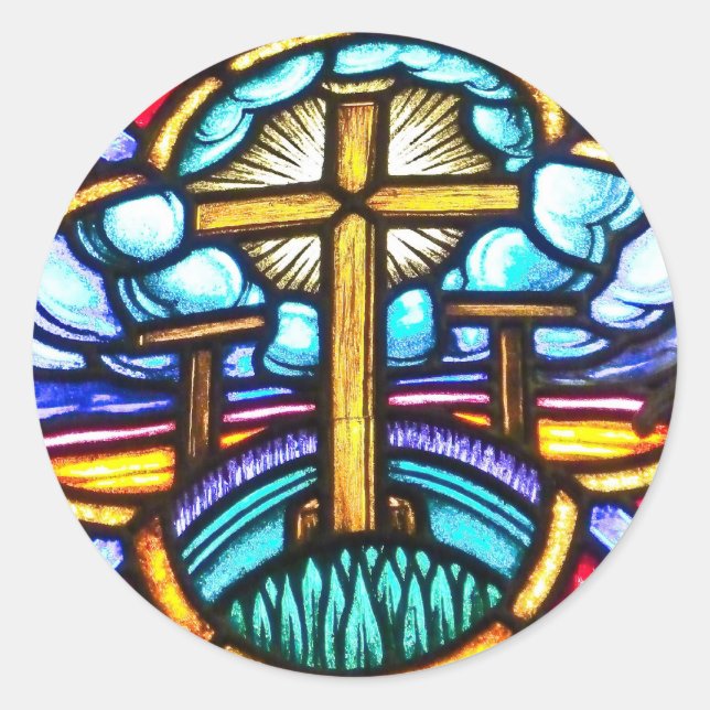 Fixierte Glasfenster-Sticker Runder Aufkleber (Vorderseite)