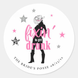 Fixin' The Posse Disco Bachelorette ID925 Runder Aufkleber