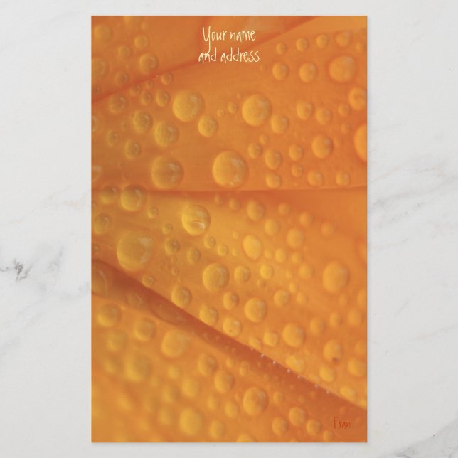Fizzaorange Briefpapier (Vorderseite)