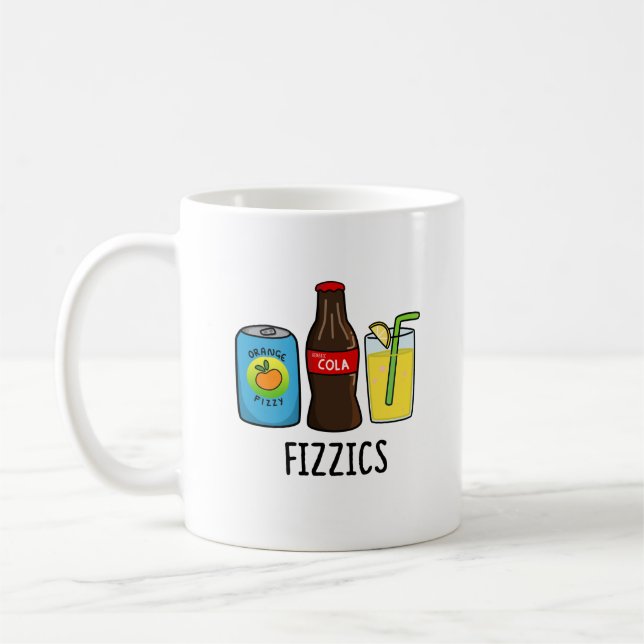 Fizzics Funny Fizzy Cola Drinks Pun Kaffeetasse (Links)