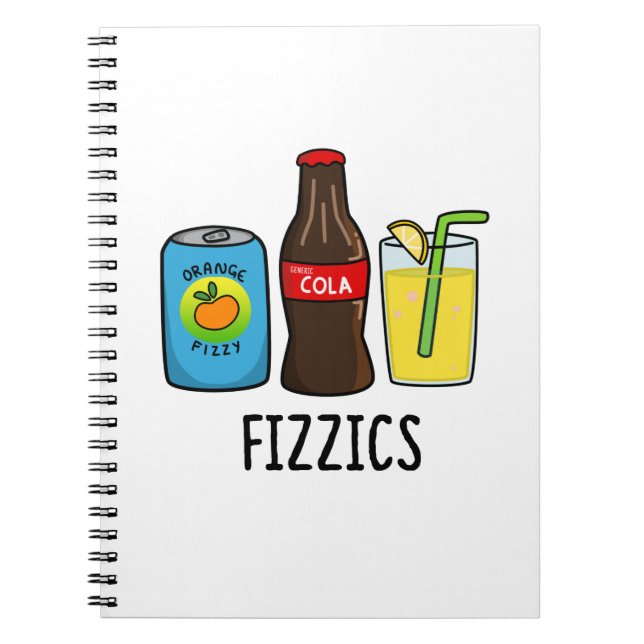 Fizzics Funny Fizzy Cola Drinks Pun Notizblock (Vorderseite)