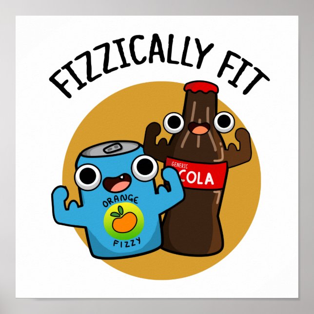 Fizzisch Fit Funny Fizzy Cola Pub Poster (Vorne)