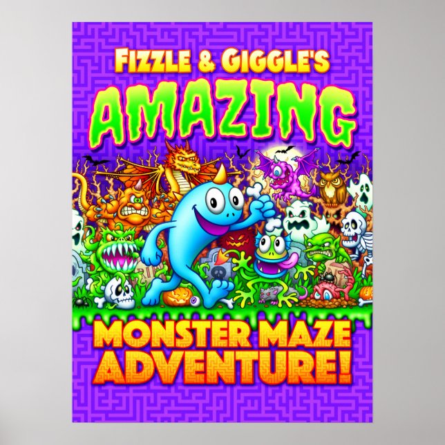 Fizzle & Giggle's Amazing Monster Maze Adventure! Poster (Vorne)