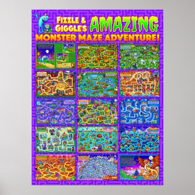 Fizzle & Giggle's Amazing Monster Maze Poster (Vorne)