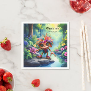 Fizzwiggle, der Regenbogen-Mischief-Sprite. Serviette