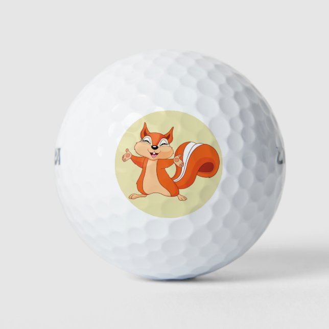 Fizzy das spielerische Eichhörnchen Golfball (Vorderseite)