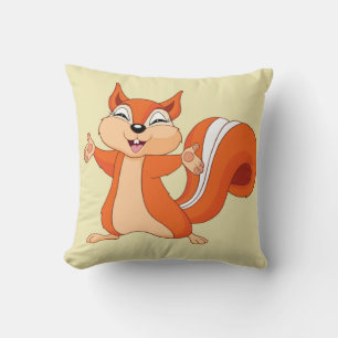 Fizzy das spielerische Eichhörnchen Kissen