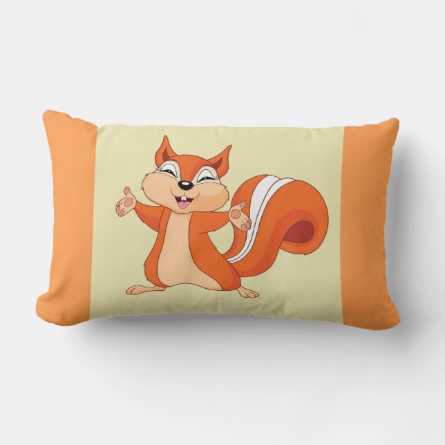 Fizzy das spielerische Eichhörnchen Lendenkissen (Vorderseite)