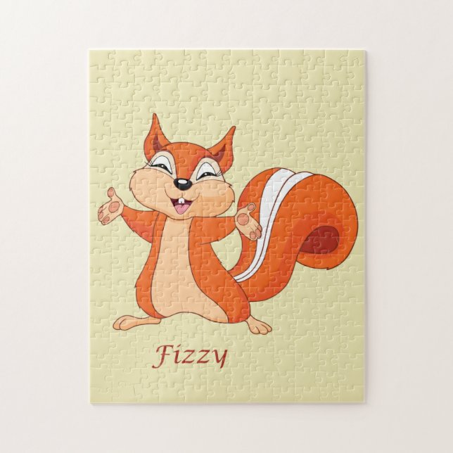 Fizzy das spielerische Eichhörnchen Puzzle (Vertikal)