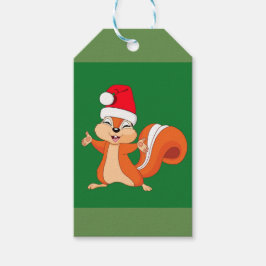 Fizzy das spielerische Eichhörnchen zu Weihnachten Geschenkanhänger