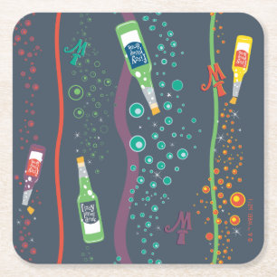 Fizzy Lifting Drink Pattern Rechteckiger Pappuntersetzer